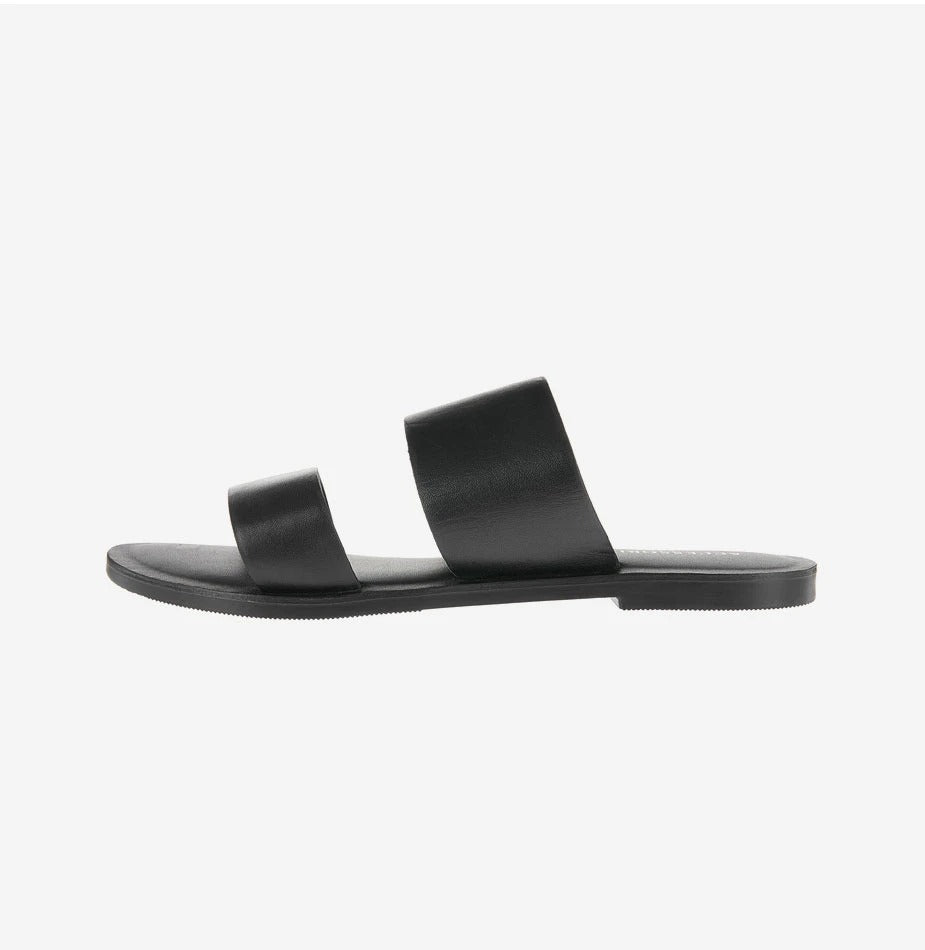 Wide Strap Mule Sandals