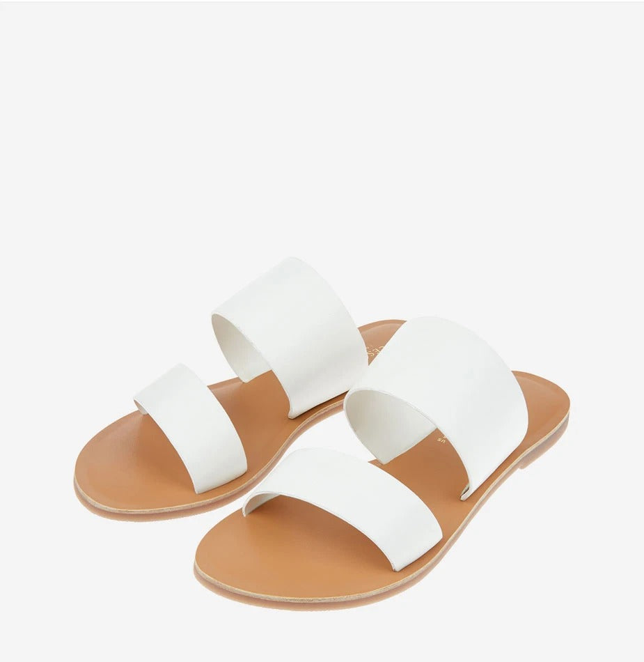 Wide Strap Mule Sandals